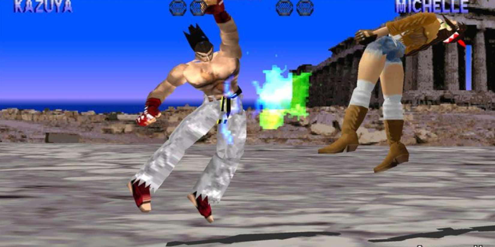 Tekken Kazuya uppercuts Michelle