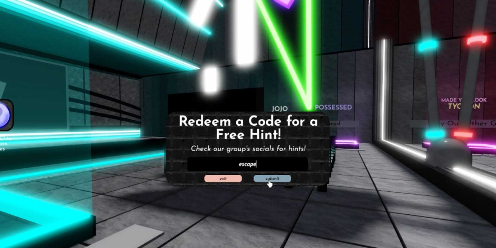 Roblox: Terminal Escape Room Codes