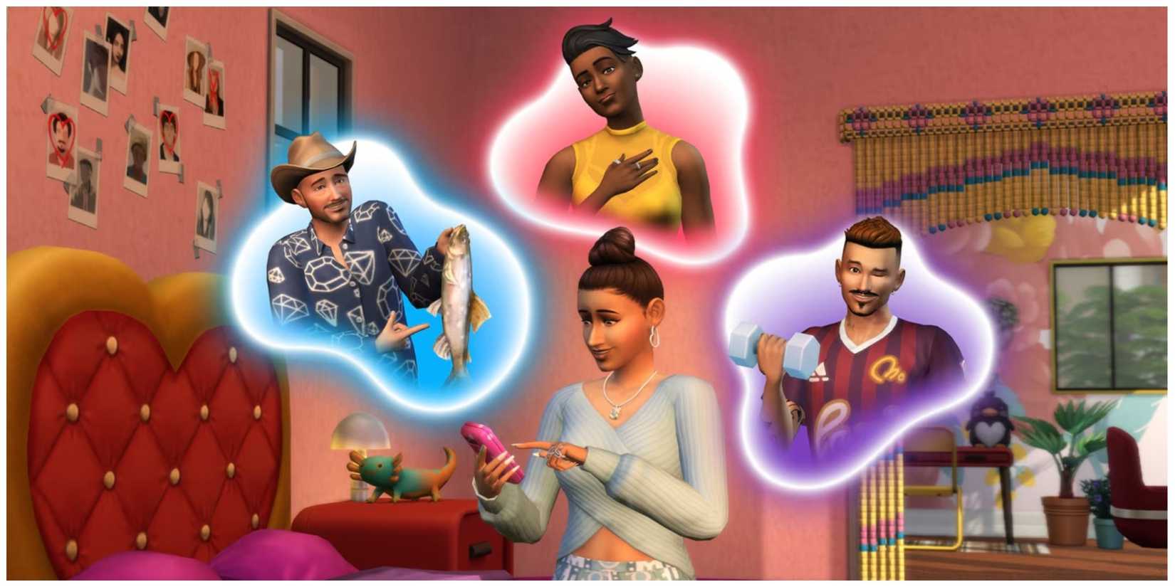The Cupid's Corner Dating App in The Sims 4: Lovestruck Expansion Pack