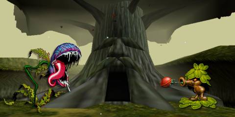 The Deku Tree, alongside official art of Deku Babas and Deku Scrubs.