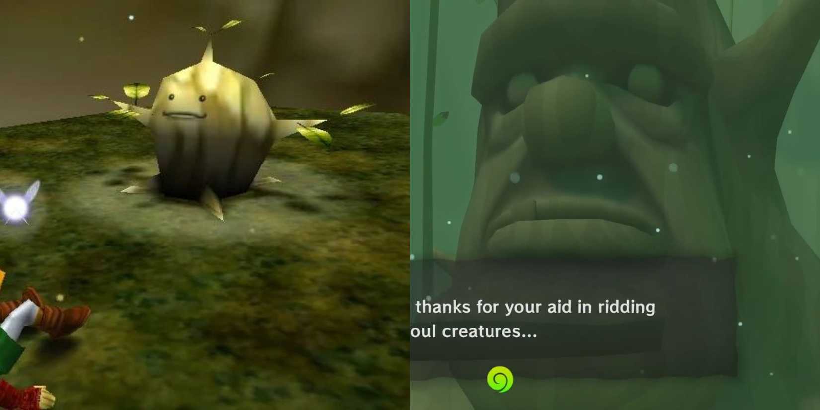 The Deku Tree Sprout in Ocarina of Time, and the Great Deku Tree in The Wind Waker.