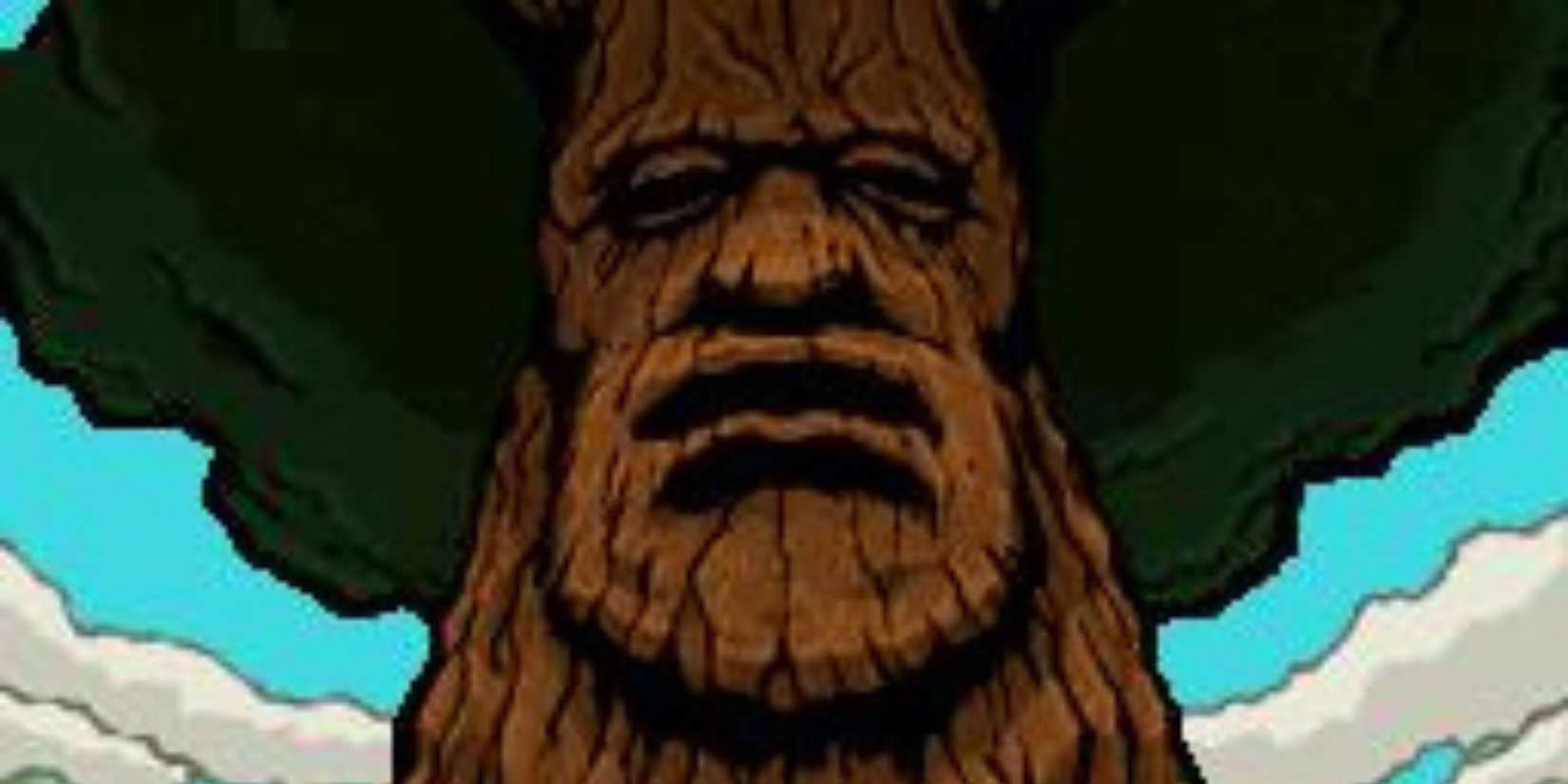 The Great Deku Tree in Freshly-Picked Tingle's Rosy Rupeeland.