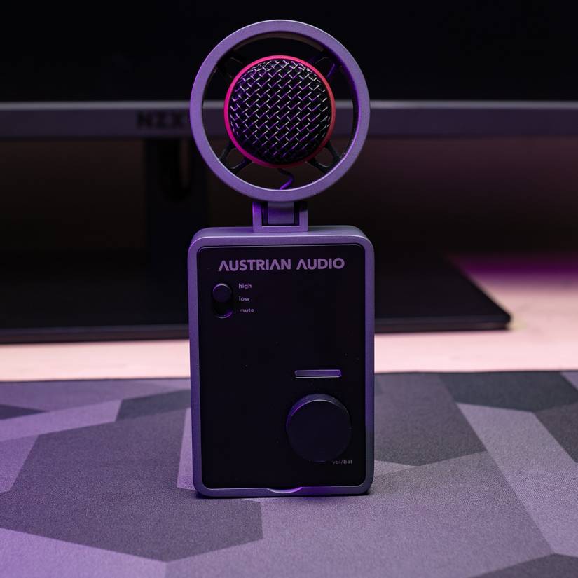 The MiCreator Studio Microphone on a desk