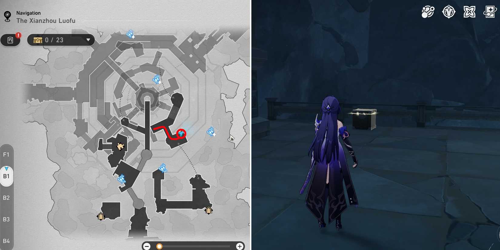 the shackling prison b1 chest location 2 in honkai star rail