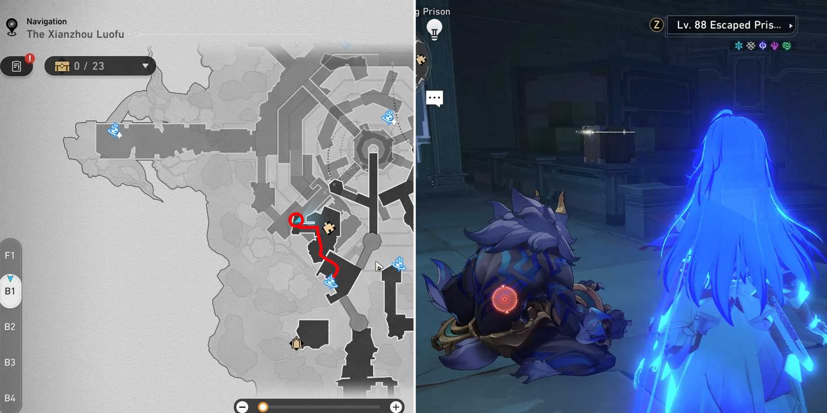 the shackling prison b1 chest location 3 in honkai star rail