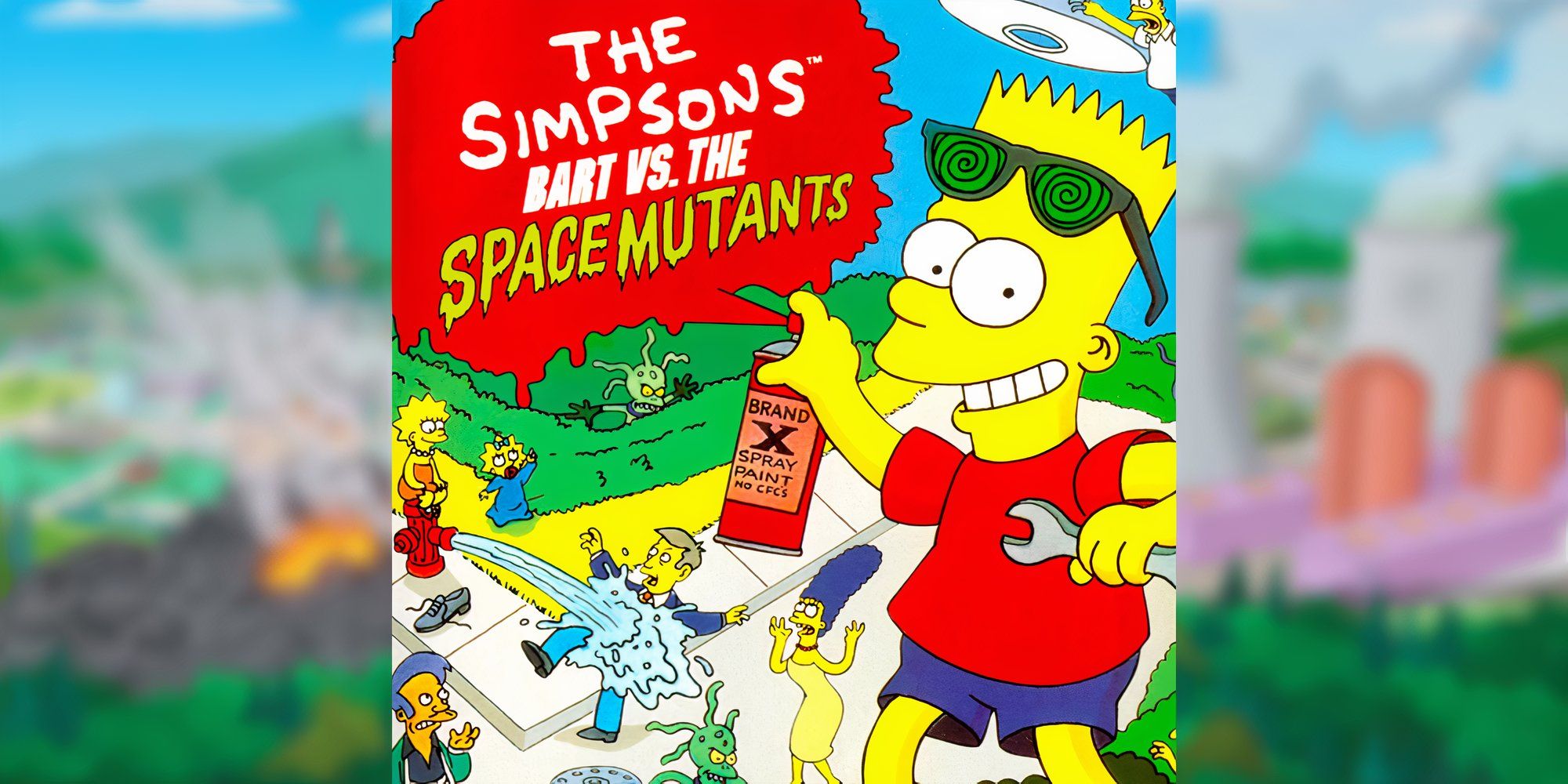 Arte da caixa Os Simpsons Bart Vs Os Mutantes Espaciais