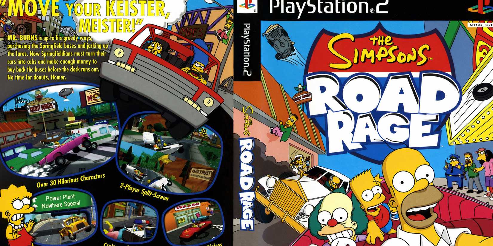 The Simpsons Road Rage Front & Back Cover
