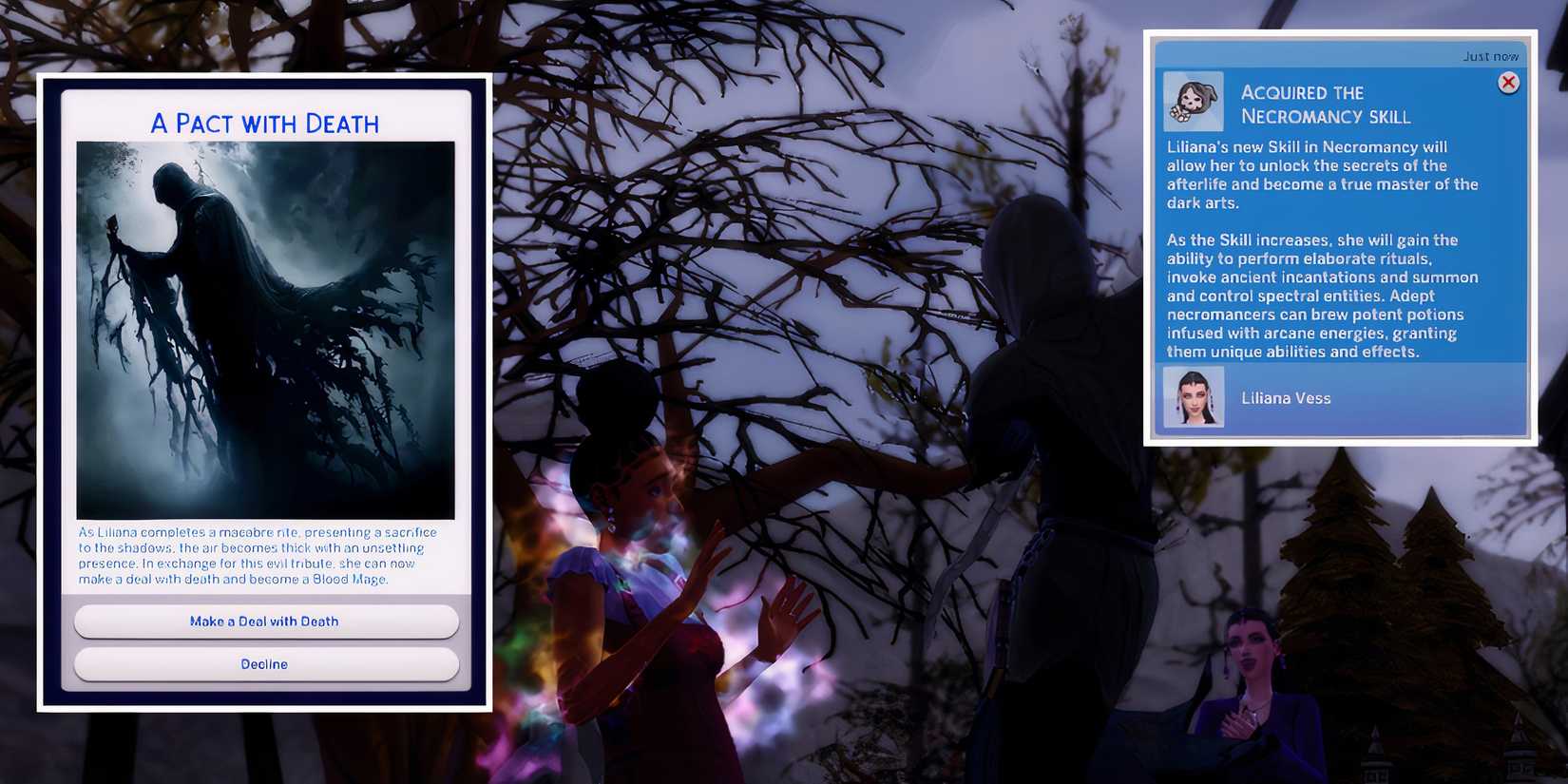 New powers granted from the Black Magic mod for occult Sims