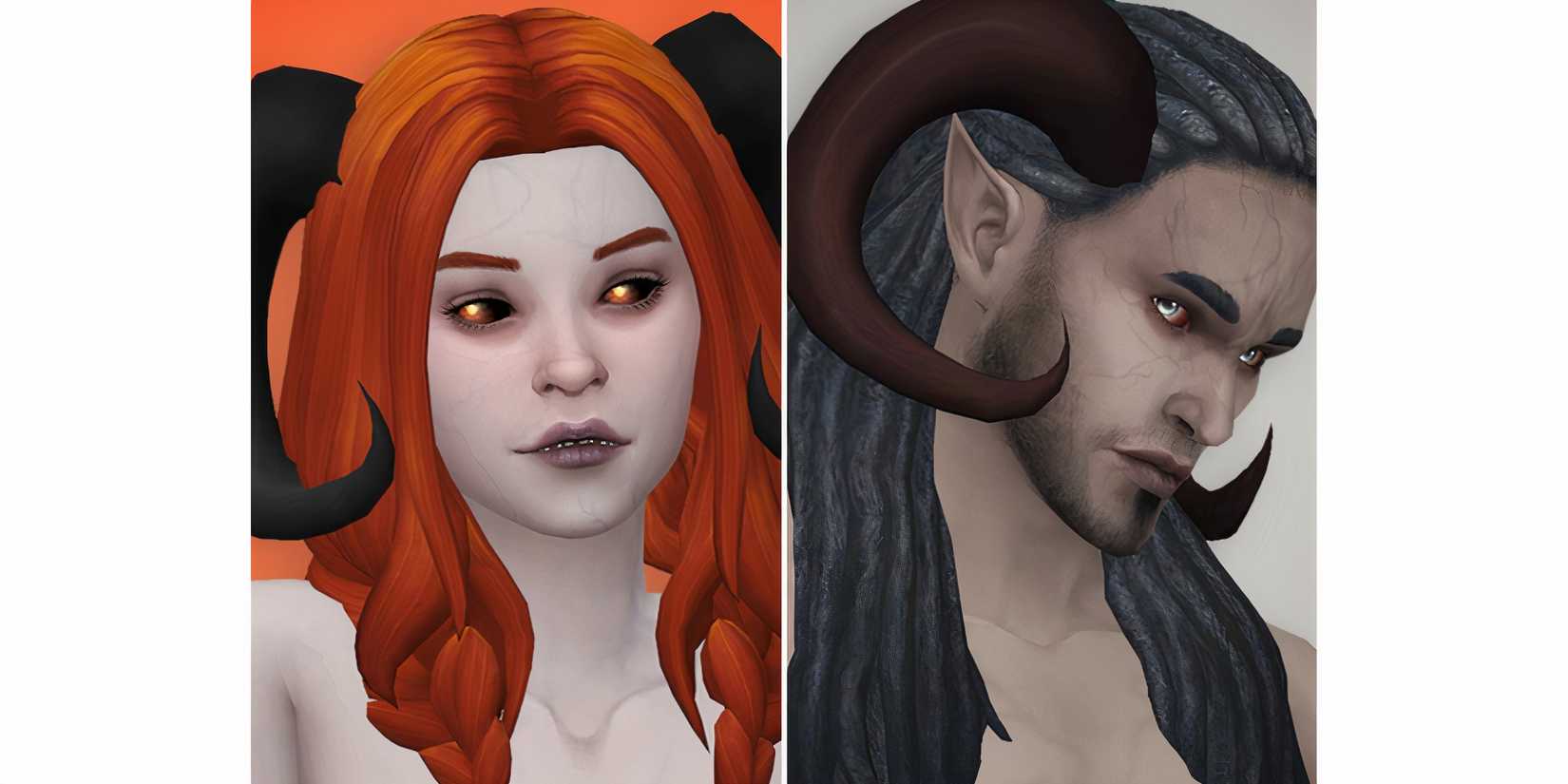 The new supernatural customization options from the Demon Days Vampire Stuff mod