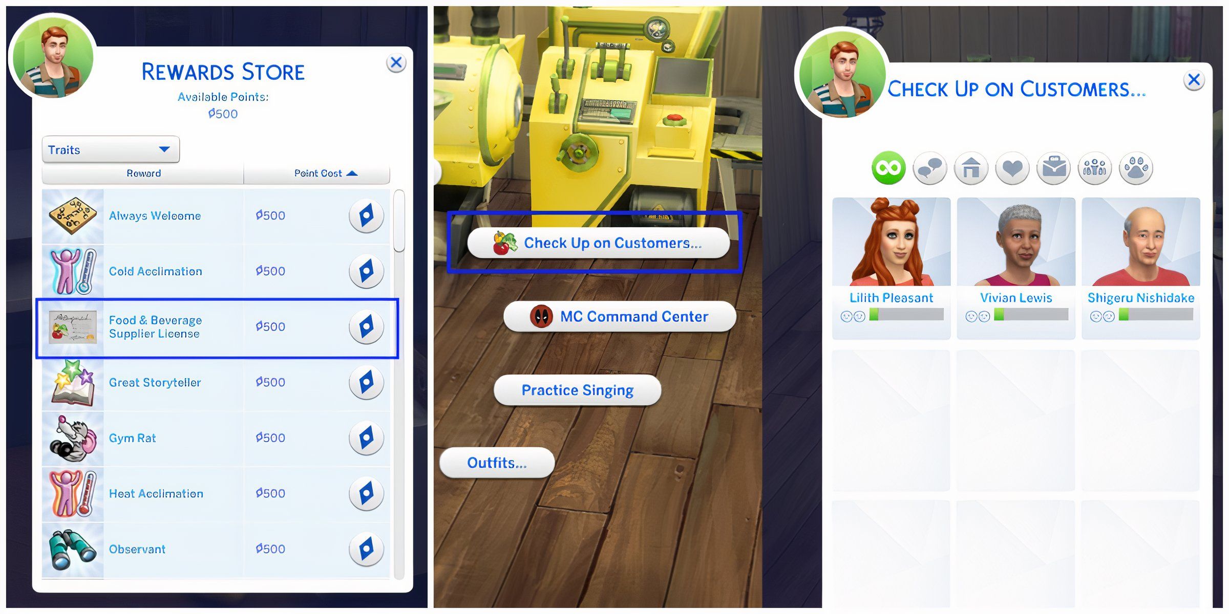 The Sims 4 - The new Food And Beverage Supplier License mod and some of its features