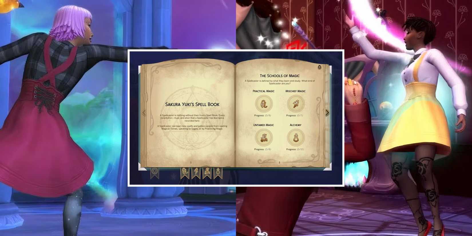 Spellcasters and a spell book with the Improved Practical Spells mod