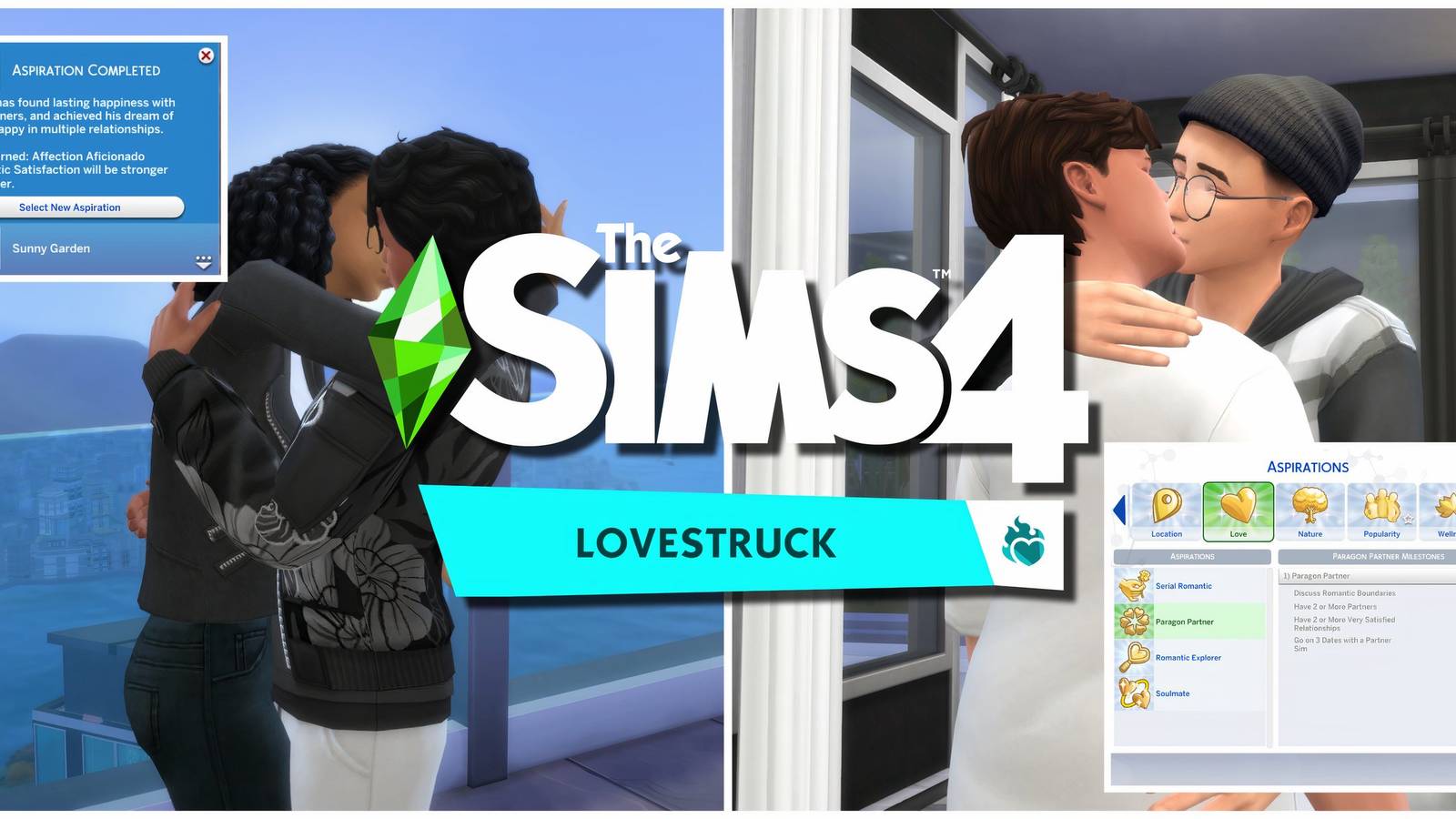 Couples kissing and working on the goals of the Paragon Partner Aspiration