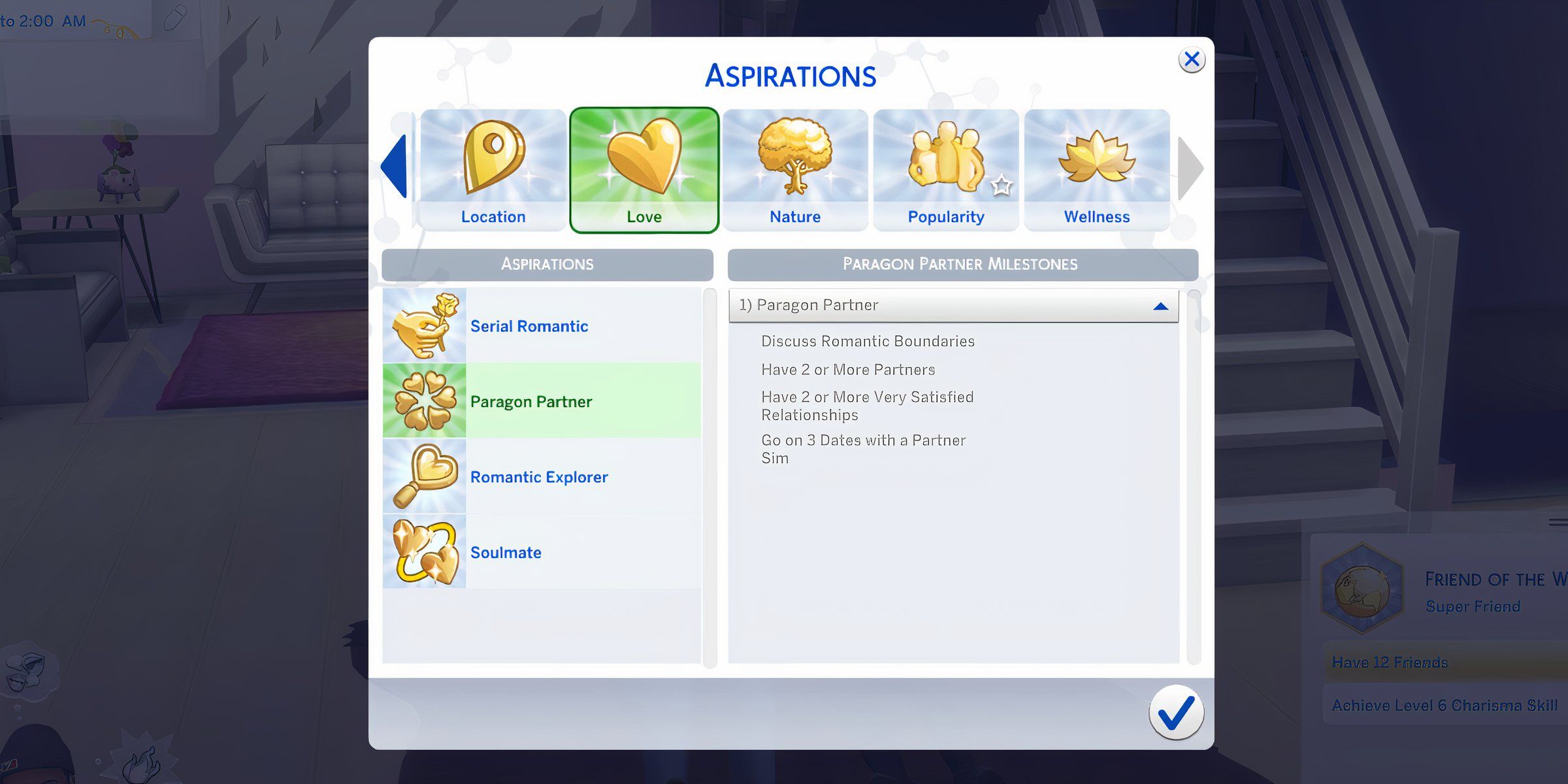 The Sims 4: Paragon Partner Aspiration Guide