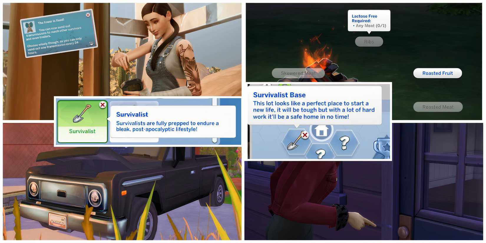 Communication devices, cooking, cars, lockpicking, and traits from the SURVIVE! mod