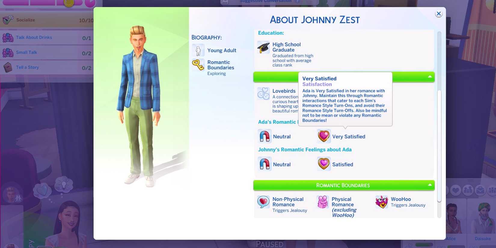 The Sims 4_ How to View Attraction and Romantic Satisfaction