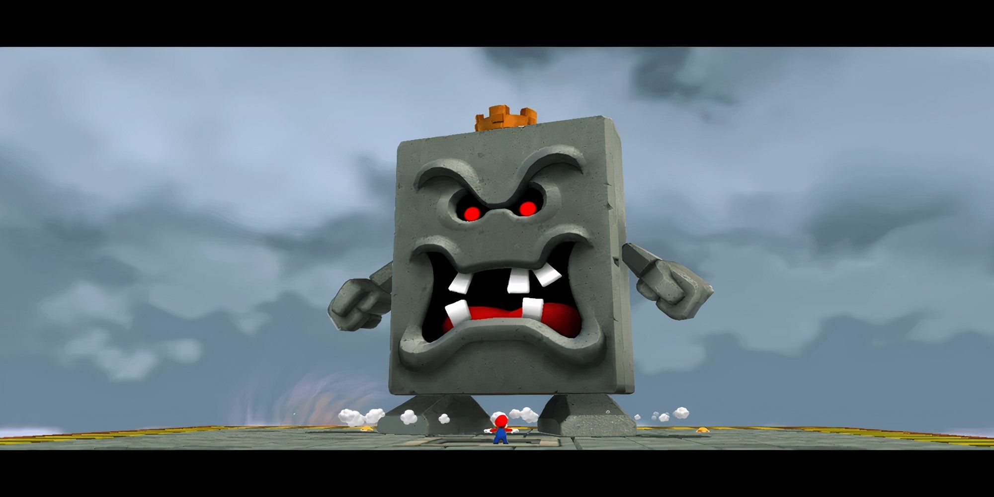 The Whomp King fighting Mario (1)