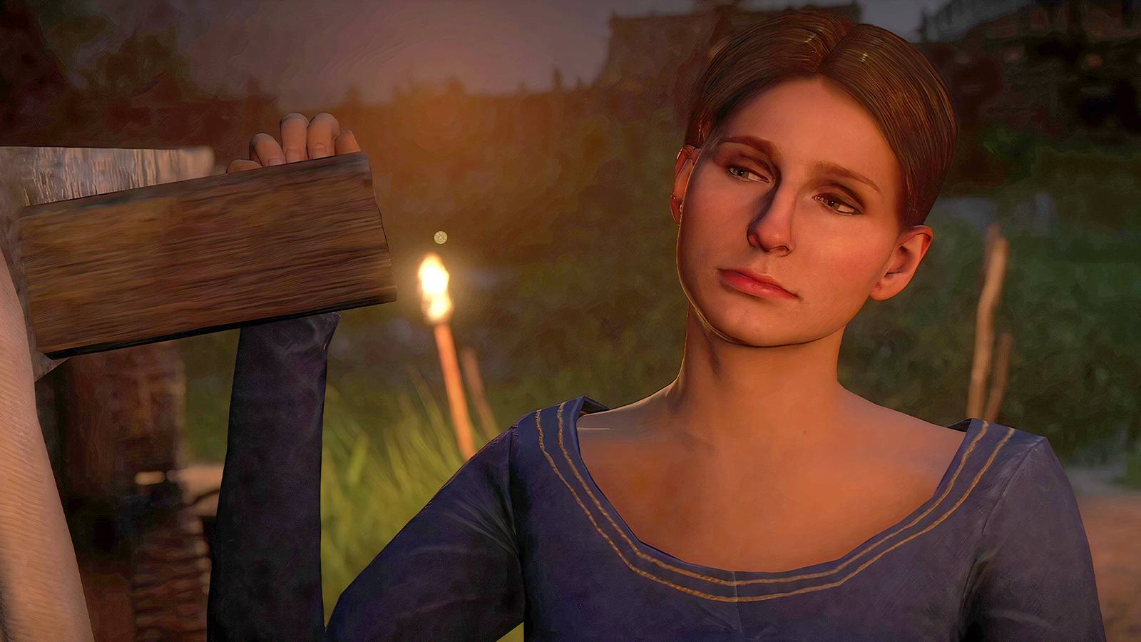 Theresa watching Henry in Kingdom Come Deliverance