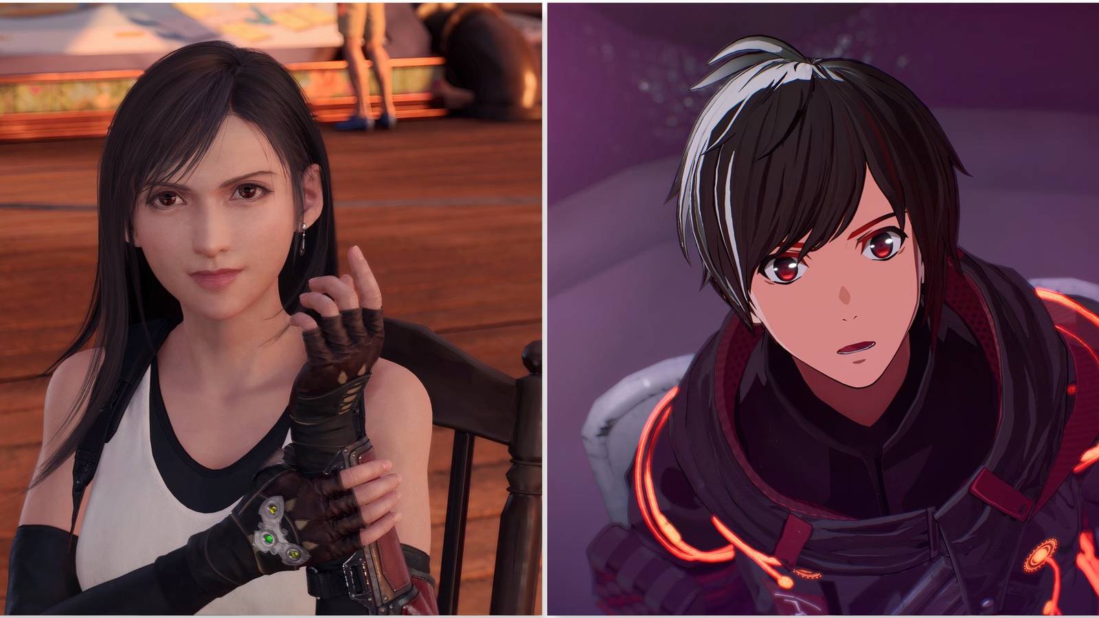 Tifa in Final Fantasy 7 Rebirth and Yuito in Scarlet Nexus