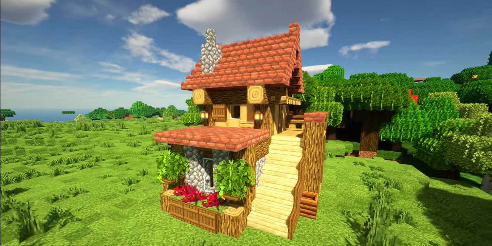 Tiny Minecraft home design - Beautiful bungalow