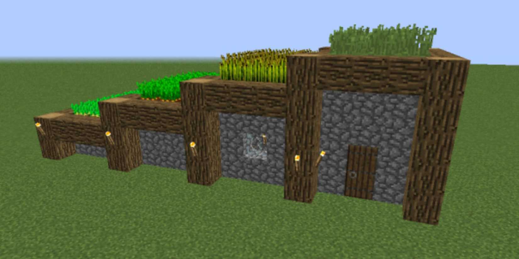 Tiny Minecraft home design - Barebones survival house