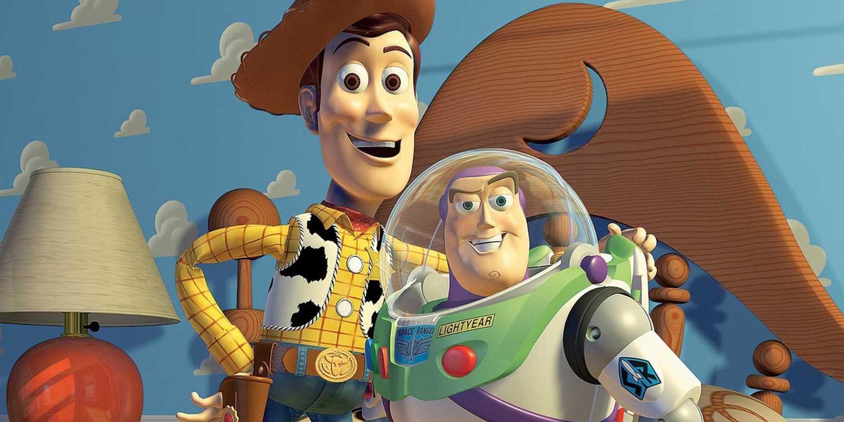 A promotional image of Woody and Buzz Lightyear from the original Toy Story.