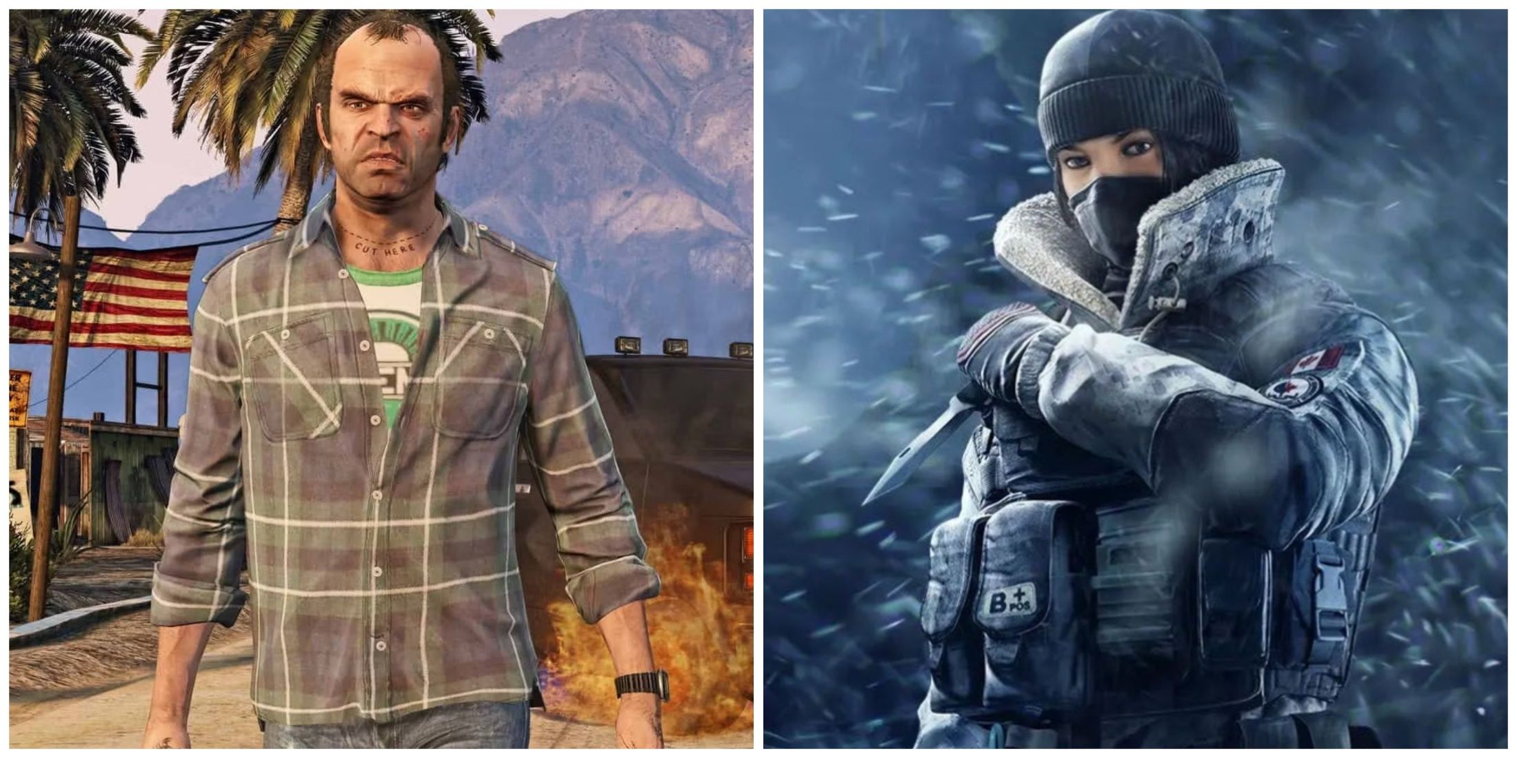 Trevor Phillips in Grand Theft Auto and Frost in Rainbow Six Siege