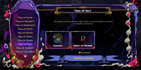 image of the Trial of Salt description screen