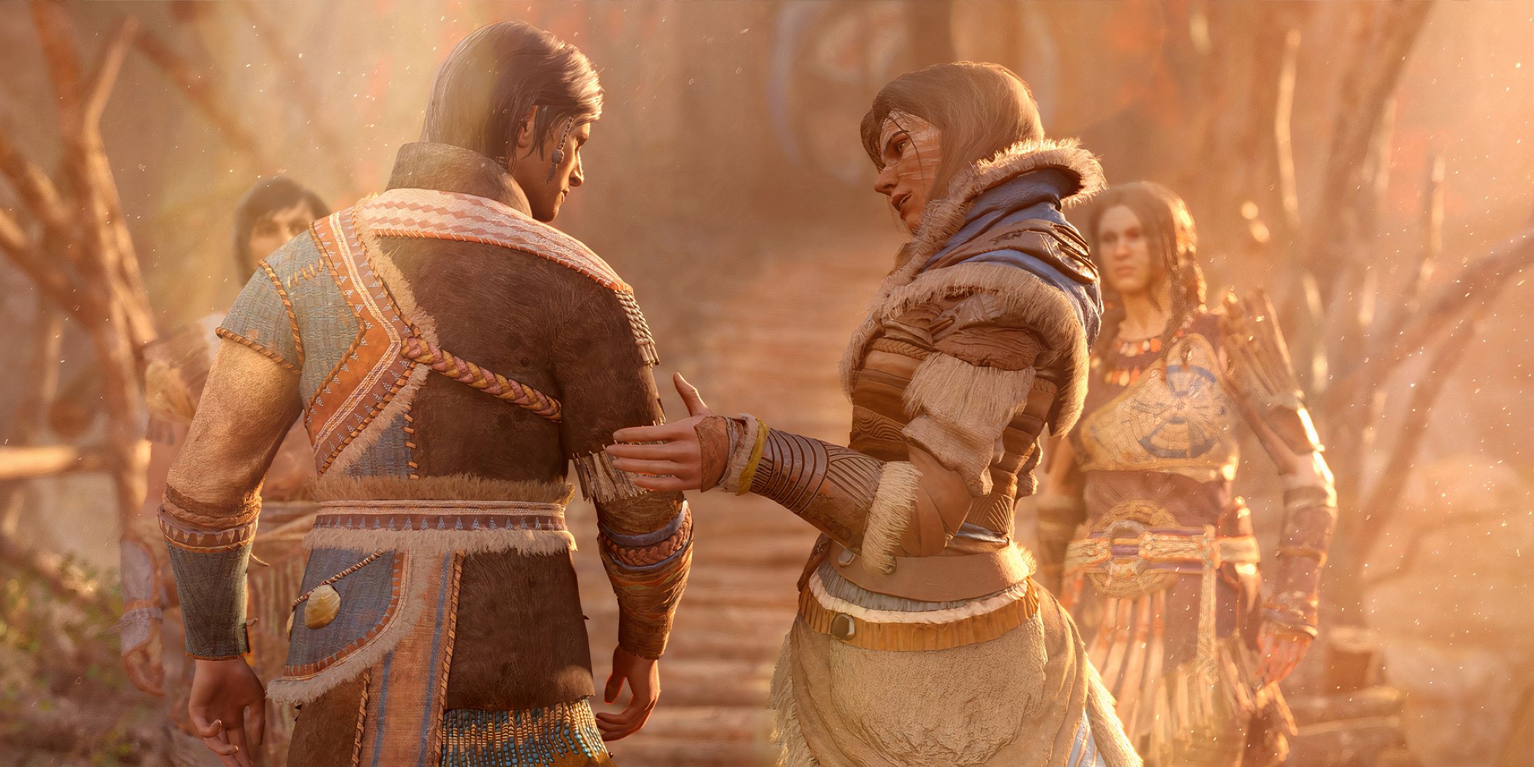 Two characters talking in GreedFall 2