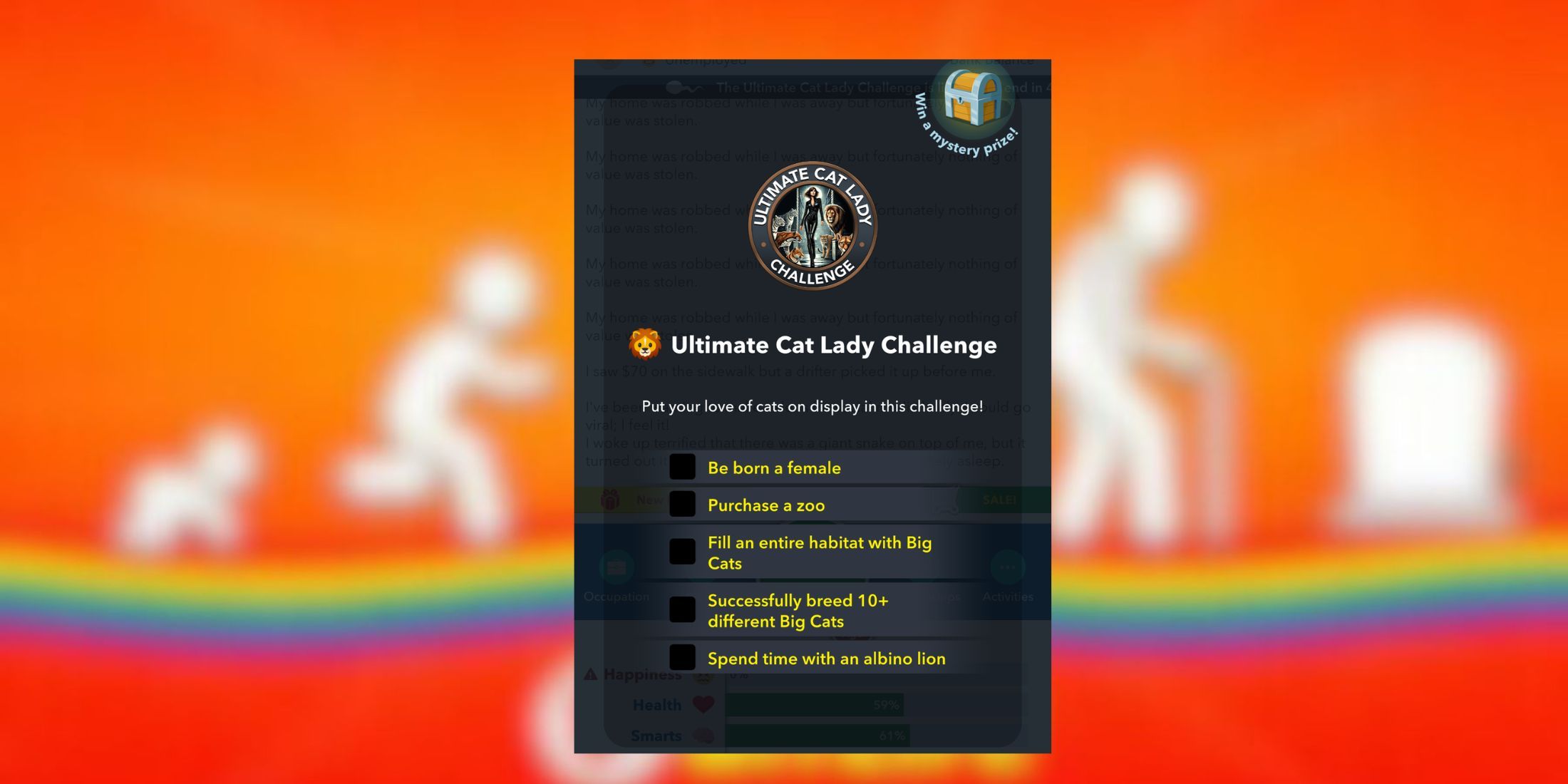 ultimate cat lady bitlife