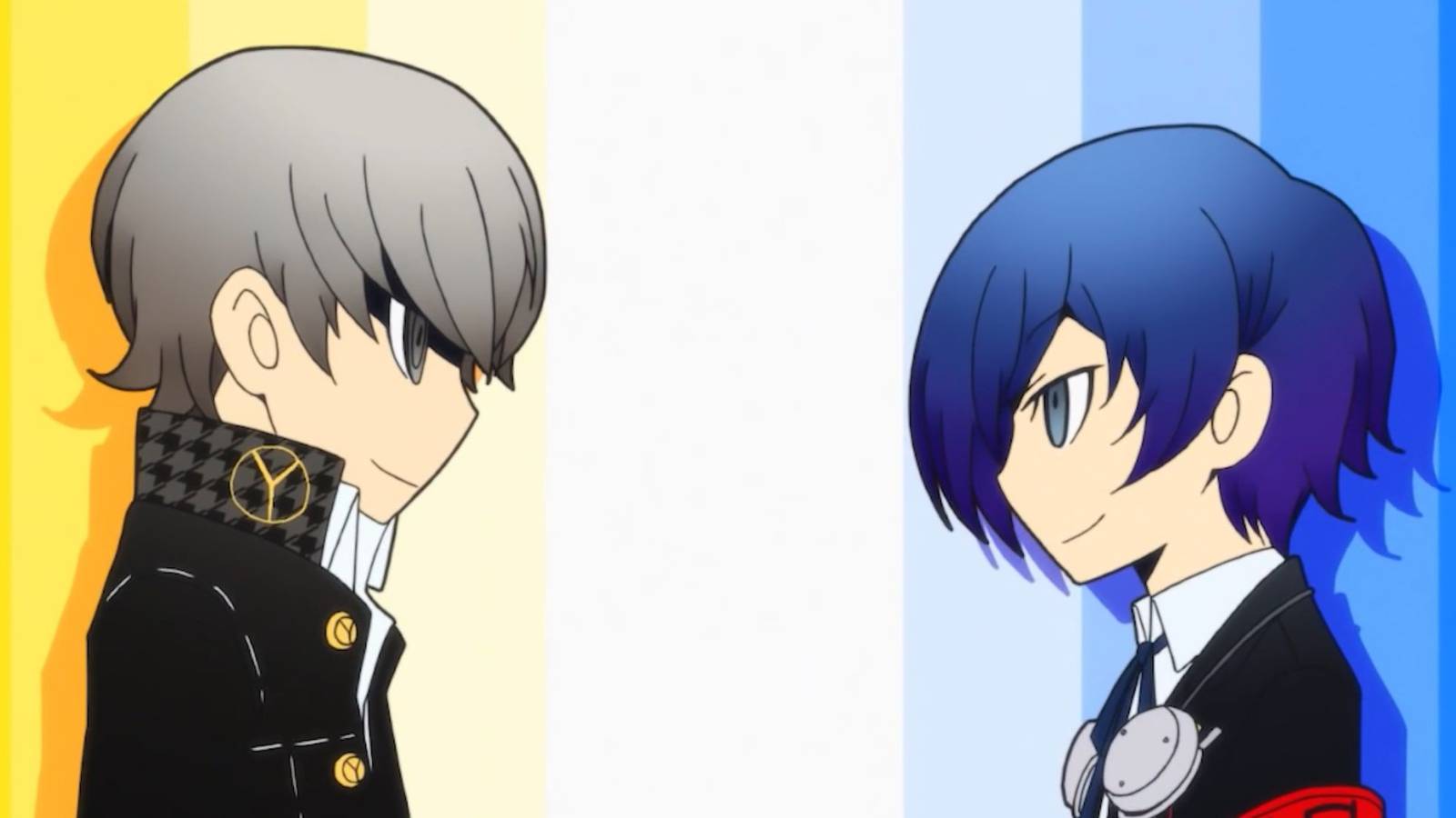Yu Narukami and Makoto Yuki, the respective protagonists of Persona 4 and Persona 3 face down and highlight the possibility of Persona Q 3.