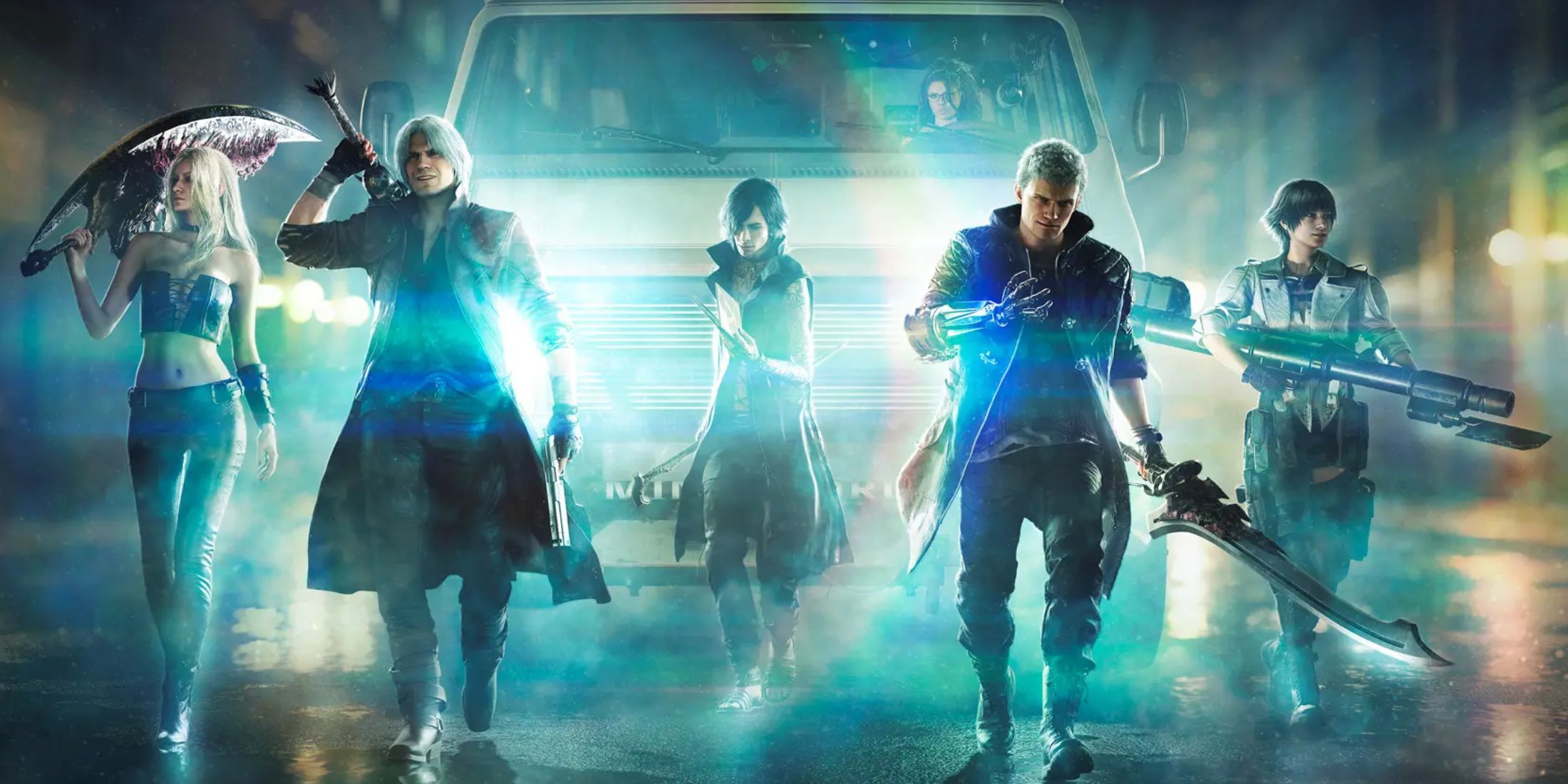 Left to right depiction of Devil May Cry 5's rendition of Trish, Dante, V, Nero, and Lady. The supporting cast depicted in DMC5 is likely going to play a larger role in DMC6.