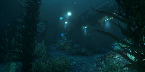 A player underwater in SOMA