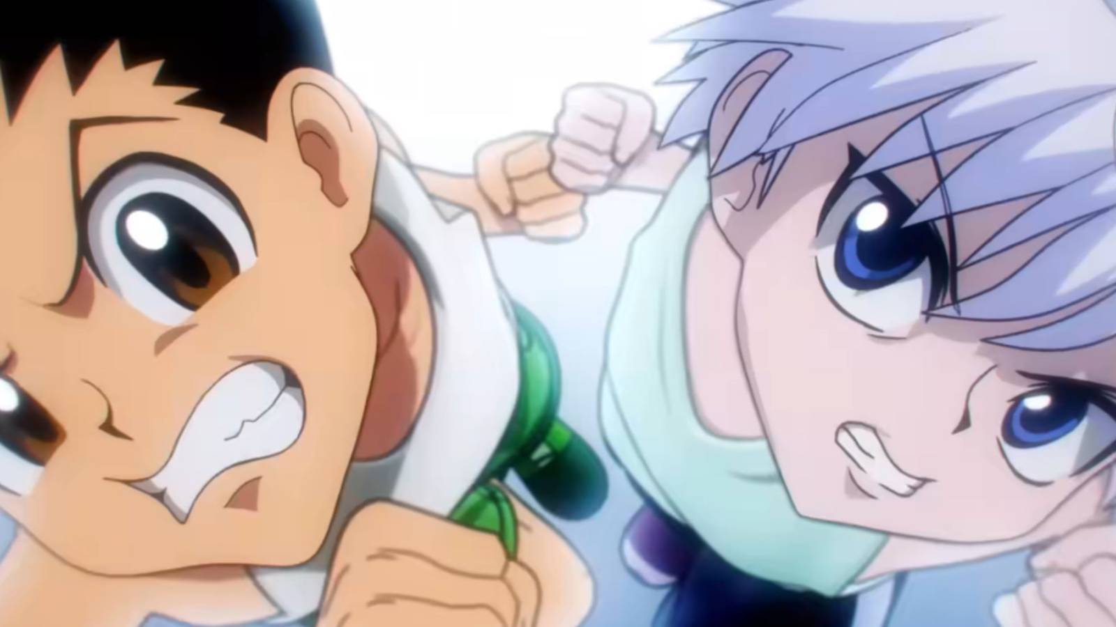 Gon and KIllua ready to fight in Hunter x Hunter: Nen x Impact's opening cutscene