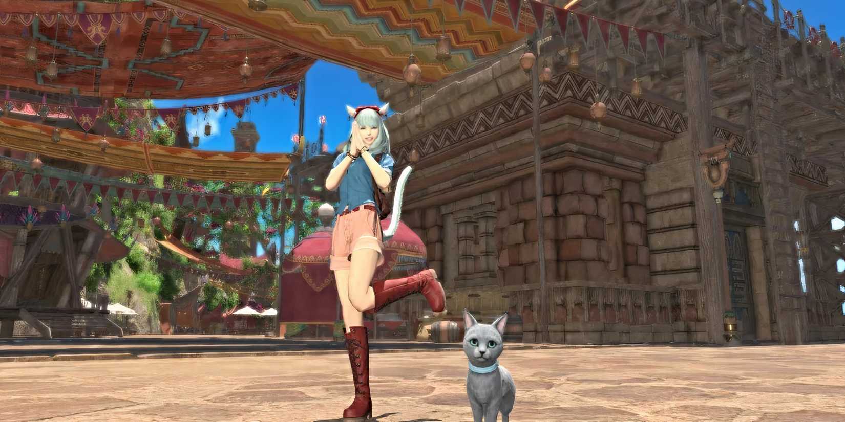catgirl with cat minion