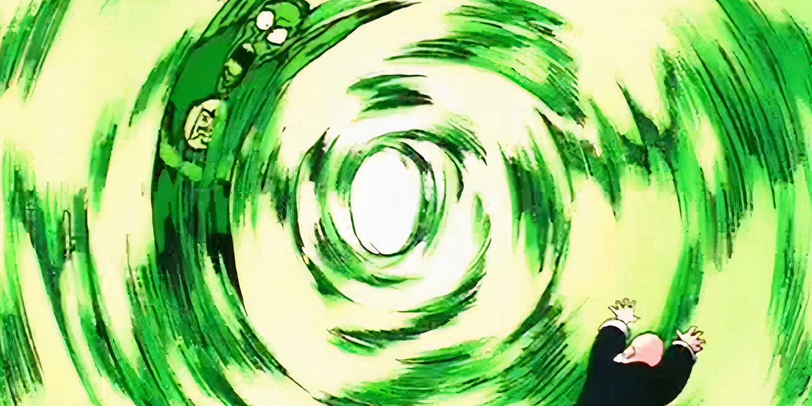 Master Roshi attempting to trap King Piccolo 