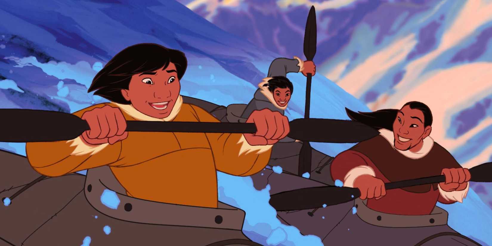 Kenai, Denahi and Sitka rowing in the snow