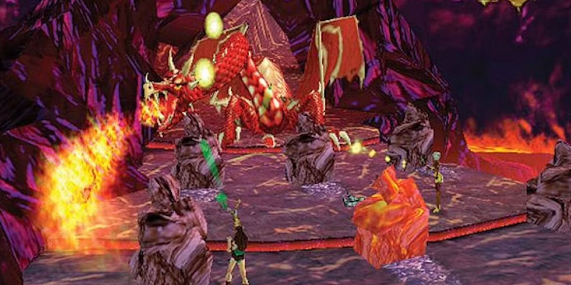 Ps2 screenshot of the Dragon Fight