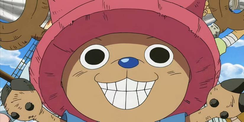 Chopper smiling in One Piece