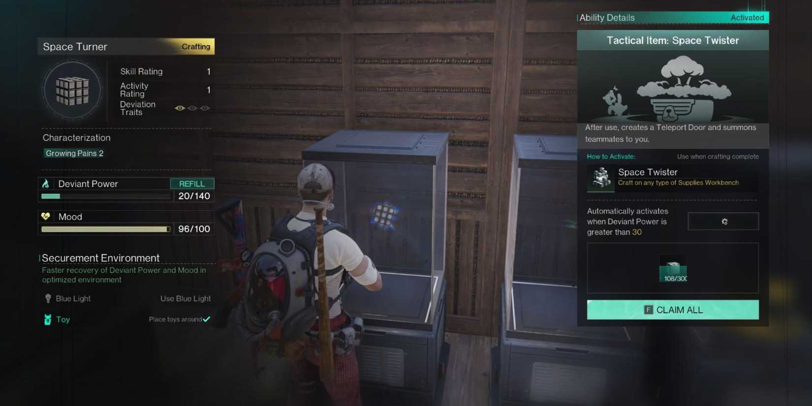 Using the Space Turner Deviant in Once Human