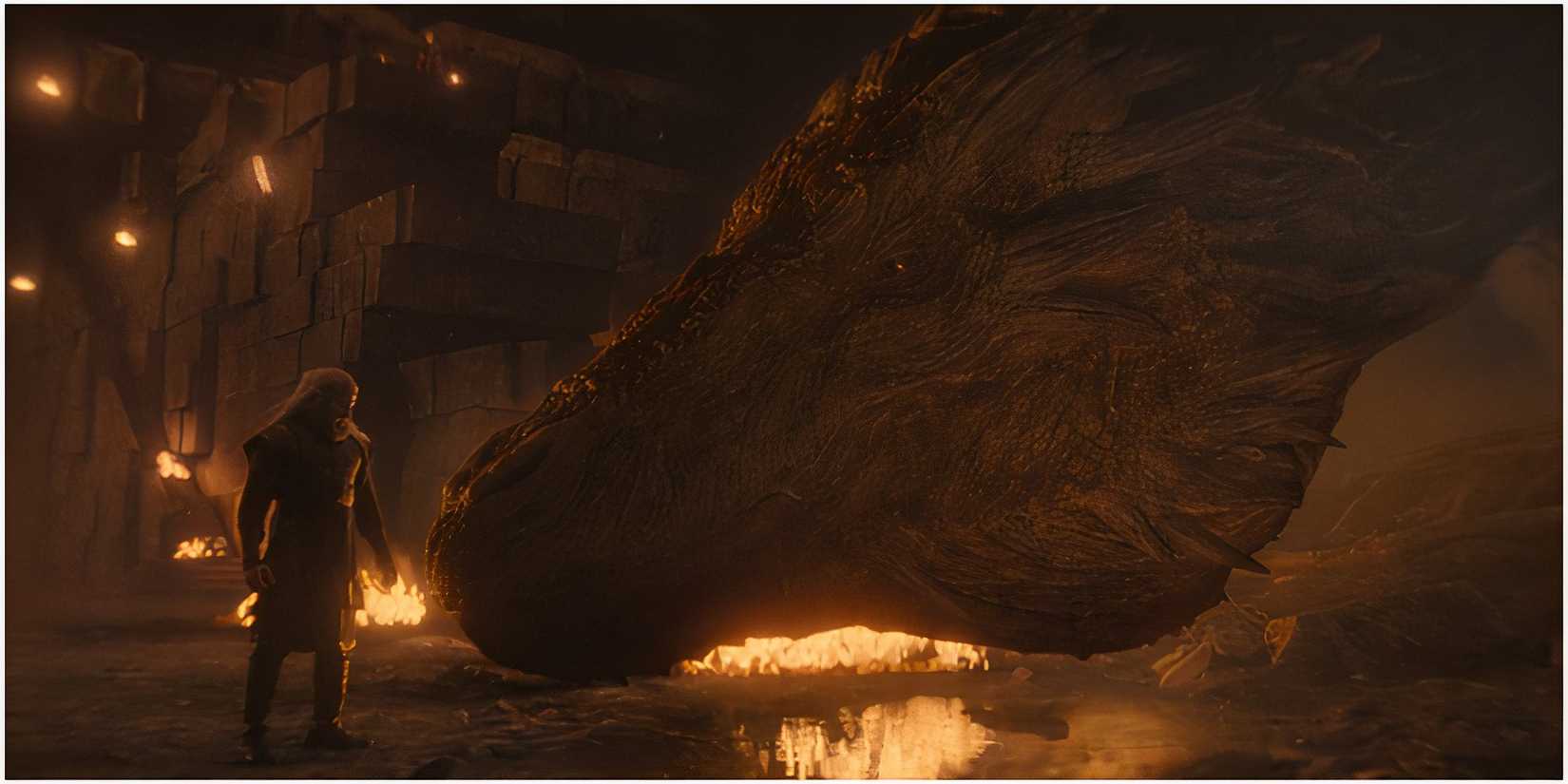 Hugh and Vermithor in House of the Dragon.