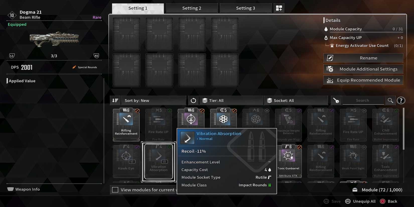 Vibration Absorption Module in The First Descendant
