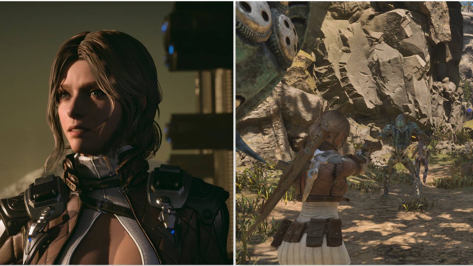 Viessa and shooting enemies in The First Descendant