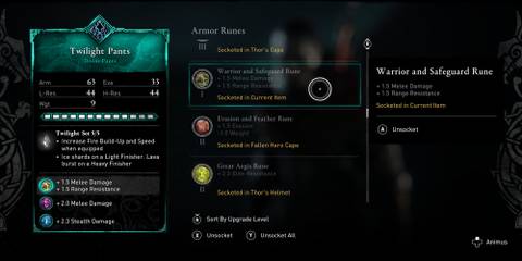 Assassin's Creed Valhalla Warrior and Safeguard Rune