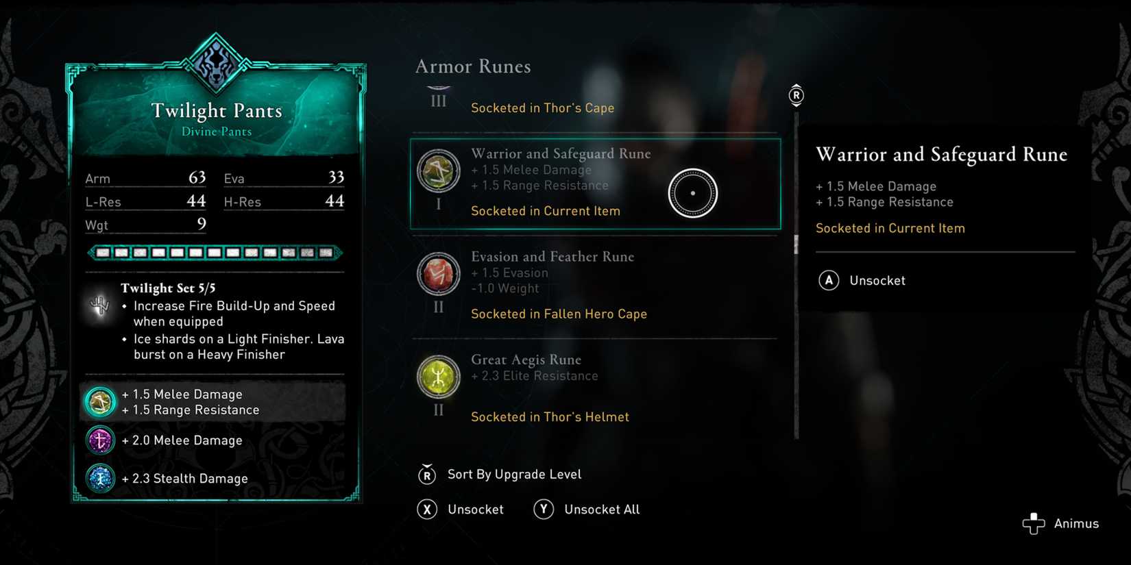 Assassin's Creed Valhalla Warrior and Safeguard Rune