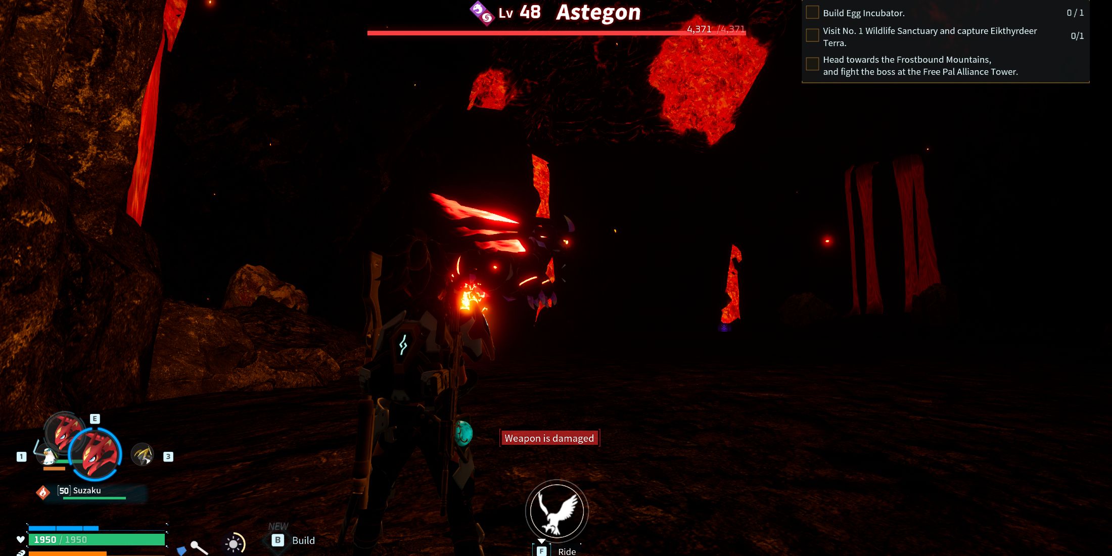 Screenshot showcasing where to find Alpha Astegon in Palworld 