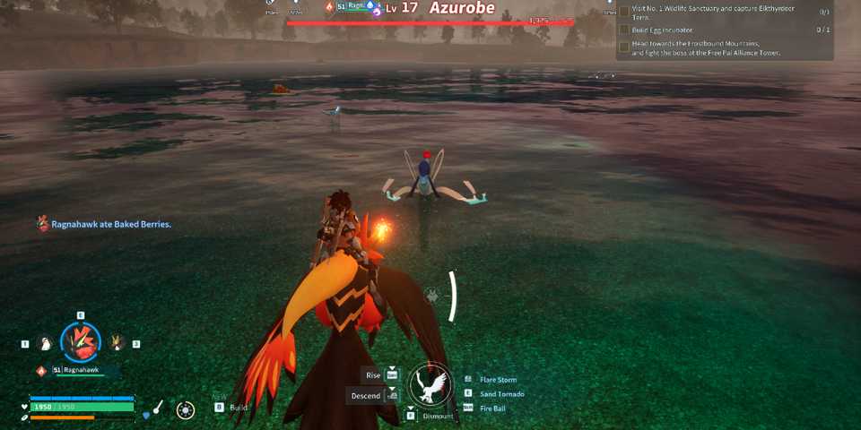 Screenshot showcasing where to find Alpha Azurobe in Palworld 