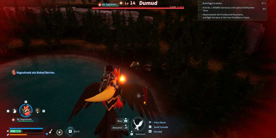 Screenshot showcasing where to find Alpha Dumud in Palworld