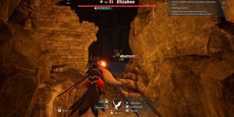 Screenshot showcasing where to find Alpha Elizabee in Palworld