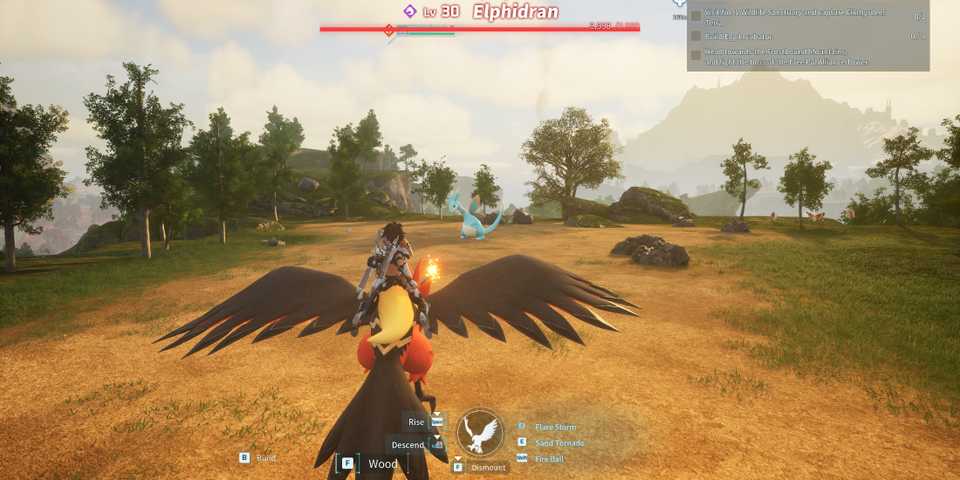 Screenshot showcasing where to find Alpha Elphidran in Palworld