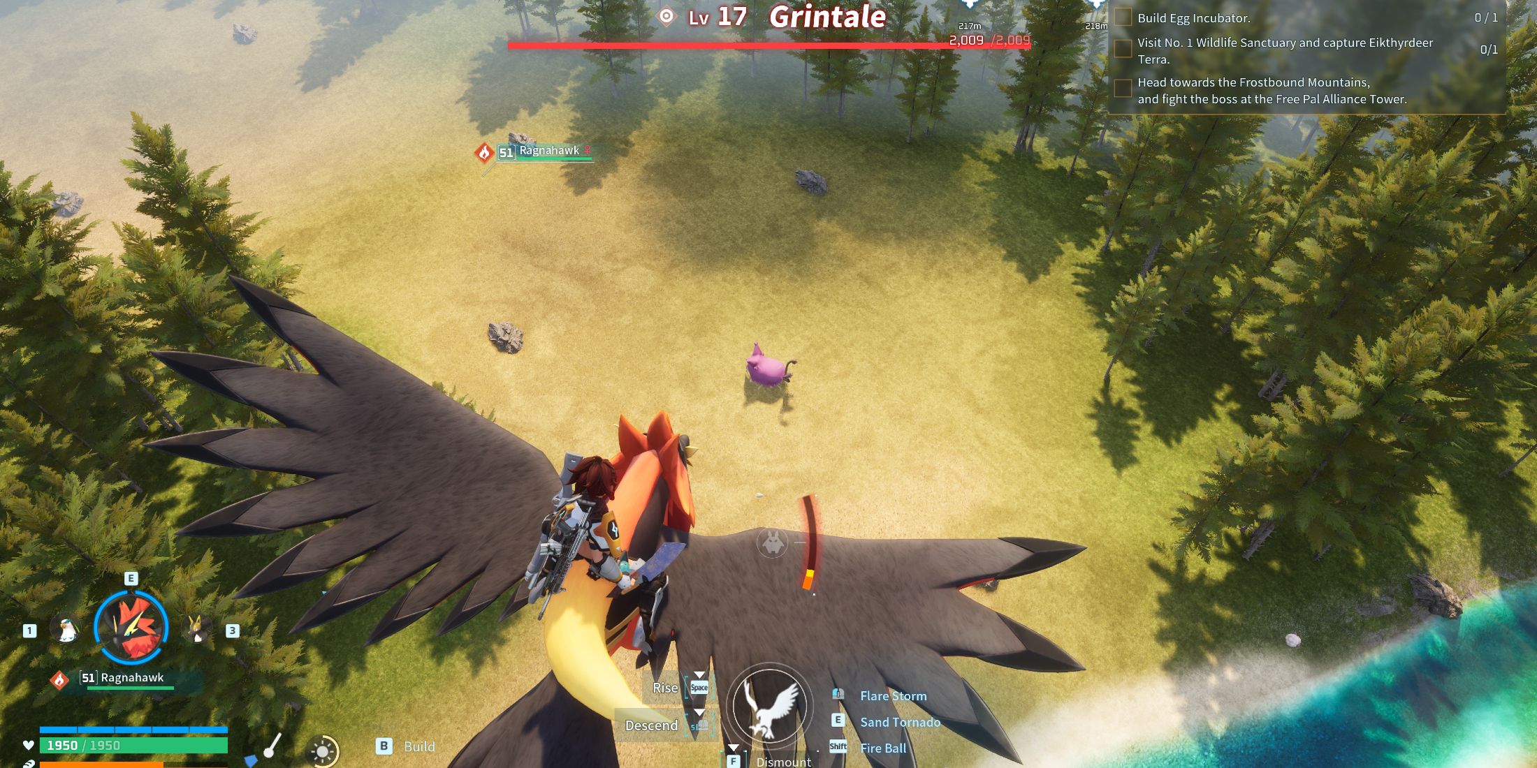 Screenshot showcasing where to find Alpha Grintale in Palworld 